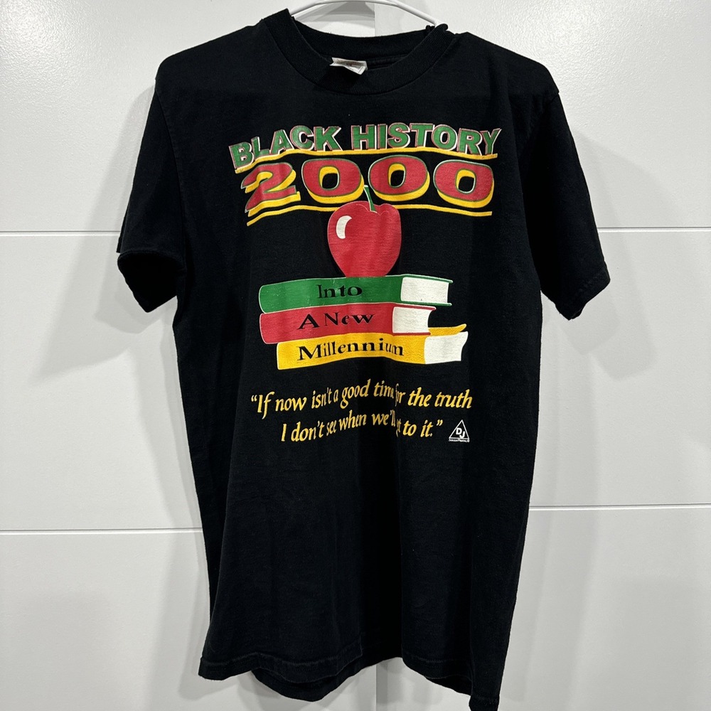 VTG Delta Pro Weight Y2K 2000's Black History Great Blacks T-Shirt Sz M
